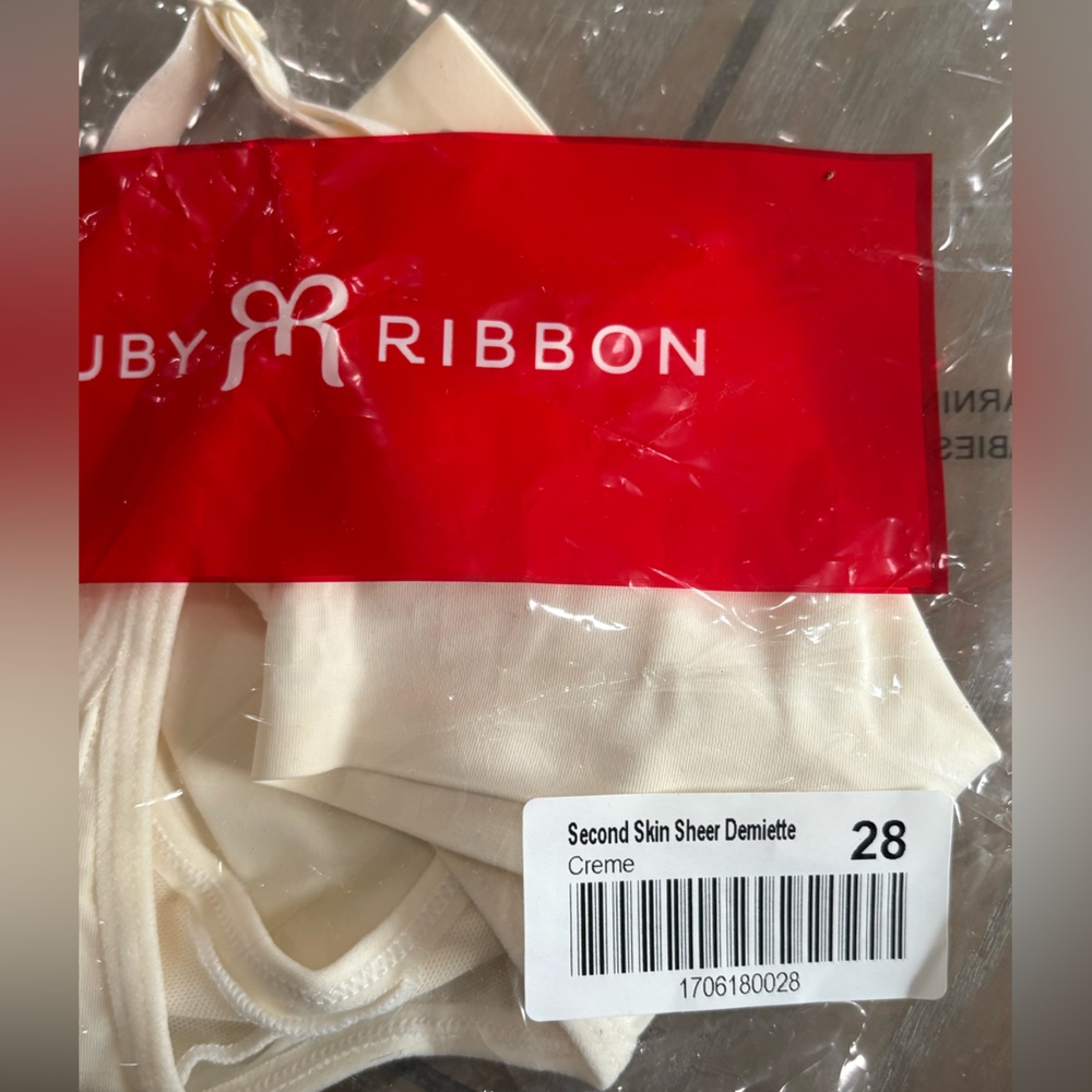 Ruby Ribbon Second Skin Sheer Demiette Bra Multiple Sizes NWT - Picture 4 of 4